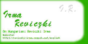 irma reviczki business card